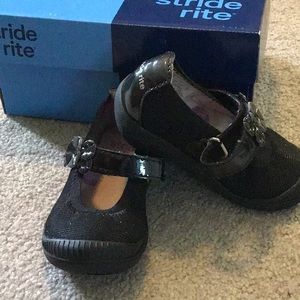 NWT stride rite black kids shoes